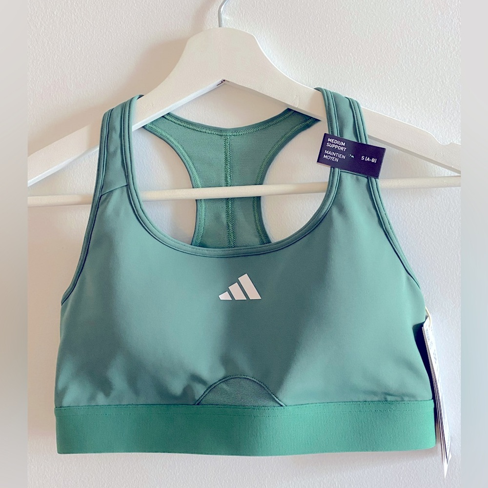 Adidas medium support sports bra